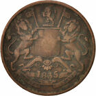 [#416646] Coin, INDIA-BRITISH, 1/2 Anna, 1835, Madras, VF, Copper, KM:447.1