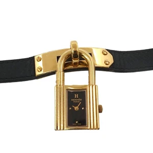 HERMES KELLY Watch Quartz Black Dial Leather Ladies Watch 90287136 - Picture 1 of 8