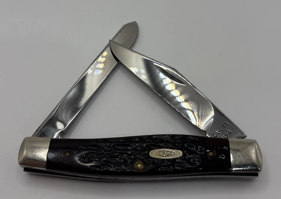 Case XX 6275SP 5 Dot 1985 Moose New Grind Bone Handles Pocket Knife - Image 1 of 4