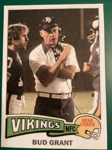 1975 Topps Style Bud Grant Minnesota Vikings Head Coach Variation Card - Picture 1 of 2