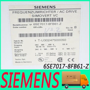 Unidad de alimentación industrial Siemens 6SE7017-8FB61-Z SIMOVERT VC Drive - Imagen 1 de 8
