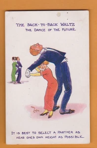 Comic- The Back to Back Waltz- Reg Carter Postcard. - Foto 1 di 1