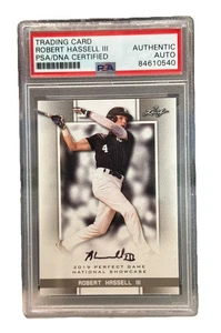 ROBERT HASSELL III signed (Washington Nationals) Perfect Game Card PSA 84610540 - Picture 1 of 2