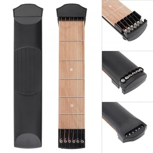 Mini Guitarra Portátil 6 Trastes Práctica Manos Entrenamiento Herramienta Bolsillo Entrenador de Acordes - Imagen 1 de 11