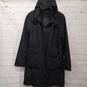 Guess Waterproof Rain Jacket Hoodie Velco Neck Double Zipper Womens Size Small - Picture 1 of 16
