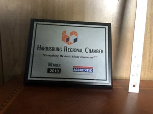 VTG 2010 Harrisburg PA MEMBER Award WALL Plaque Regional USA Chamber of Commerce - Picture 1 of 1