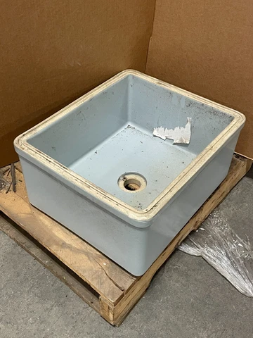 Reclaimed Vintage Light Blue Crane Farmhouse Antique Crockery Sink Basin 18x21 Cover
