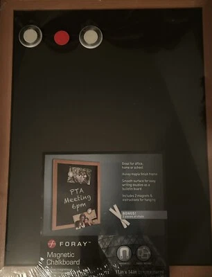 Framed Magnetic Chalkboard W/ 3 Magnets 11x14 -Unbranded * - Image 1 of 2