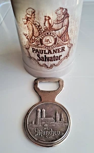 München Flaschenöffner mit MÜNZE PAULANER SALVATOR THOMASBRÄU AG - Bild 1 von 9