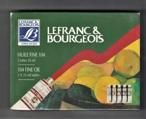 Lefranc & Bourgeois 104 Fine Oil Tubes 5 x 25ml Colori ad olio VINTAGE SEALED - Bild 1 von 2