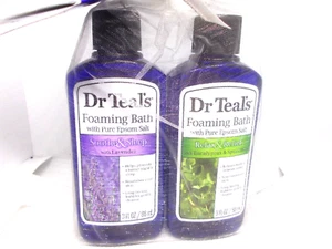 Dr Teal's Foaming 2 Piece Bath Set Soothe/Sleep & Relax/Relief 3oz Bottles NEW - Picture 1 of 1