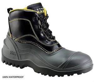 MENS S5 STOP-RAIN SAFETY STEEL TOE CAP MIDSOLE RUBBER WATERPROOF WORK BOOTS SZ - Picture 1 of 1