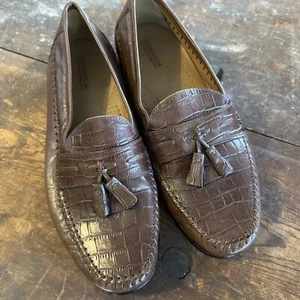 Florsheim Men Shoe Loafer 10.5 EEE Brown Dress 18469 Leather - Picture 1 of 10