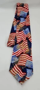 Corbata con bandera de EE. UU. banderas estadounidenses estrellas y rayas cuello patriótico - Imagen 1 de 3