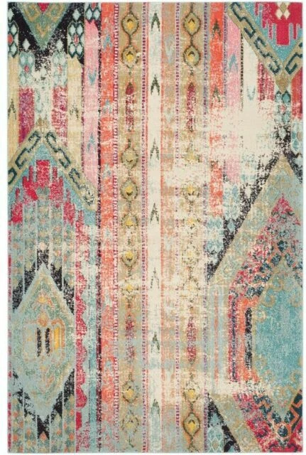 Safavieh Monaco Collection MNC222F Modern Bohemian Area Rug, 2.4m x 3m - Multi-Color
