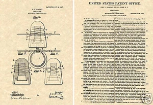 1907 BARCLAY Glass Insulator US Patent Art Print READY TO FRAME!! Telegrafendraht - Bild 1 von 1