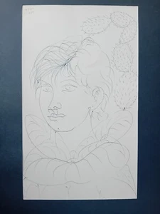 TONO ZANCANARO (1906 1985) figura femminile 1954 disegno inchiostro 36 x 21.5 cm - Picture 1 of 5