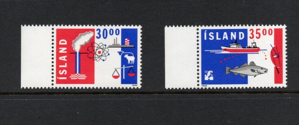 S1092 Islandia 1992 exportaciones de pescado 2v.   MNH Foto 1 de 1