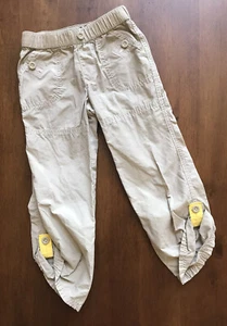 Lands End Girls Khaki Lightweight Convertible Crop Or Pants - Size 4 - Picture 1 of 5