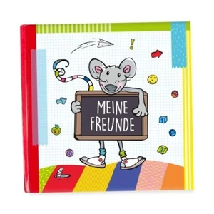 Freundebuch mit MAUS " Meine Freunde " # Eintragebuch Poesie VOLLE KRAFT VORAUS - Picture 1 of 3