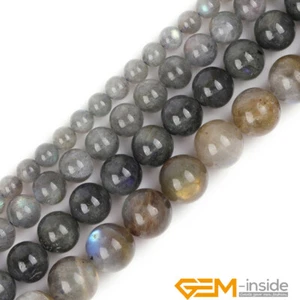 Natural Gemstone Rainbow Labradorite Round Loose Beads For Jewelry Making 15" YB - Picture 1 of 50