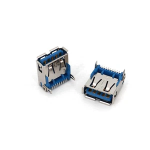 Conectores de soldadura PCB de alta velocidad tipo A hembra SMT 9 pines USB 3.0 de alta velocidad tipo A 50 piezas - Imagen 1 de 5