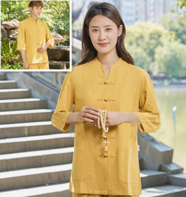 Chinese KungFu Tang fu Unisex Tai Chi Uniforms Clothing YOGA Fitness Zen Clothes - Image 1 of 4