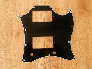 PICKGUARD BLACK FULL FACE SIZE 3 PLY FOR GIBSON SG STANDARD - Picture 1 of 2