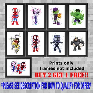 Marvel Avengers Spidey And His Amazing Friends Wall Poster Print  A5 A4 A3 - Picture 1 of 10