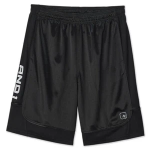 New And1 Mens Basketball Gym Court Shorts Adjustable Waist S M L 2XL 3XL Black - Picture 1 of 7