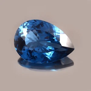 Piedras preciosas sueltas corte pera turmalina azul Indicolite natural Prime 48 quilates - 28x20 mm - Imagen 1 de 4
