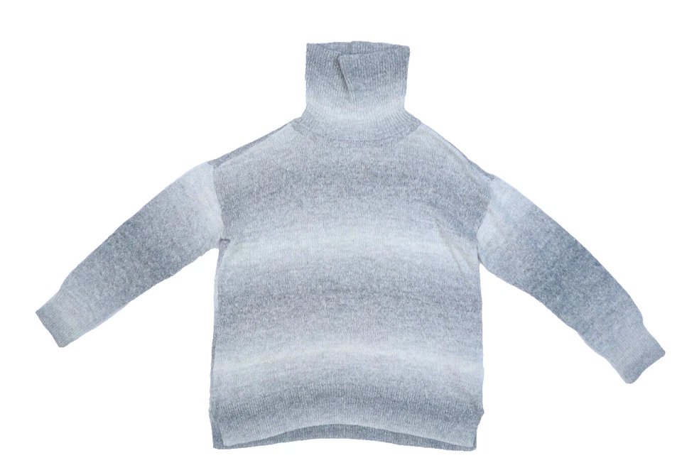 Suéter Pullover Chaps Para Mujer Gris Manga Larga Mezcla Algodón Cuello Alto XL Foto 1 de 4