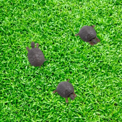 Adorno de tortuga falsa realista 3 piezas simulación tortuga pecera decoración Foto 1 de 4