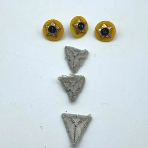 Boy Scouts 3 Silver Arrow Point Head Arrowhead Patch Cub 3 Service Stars Lot Vtg - Picture 1 of 3