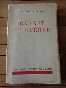 CARNET DE GUERRE par RUDYARD KIPLING / guerre des Boërs Afrique du Sud Ed. 1939 - Picture 1 of 1