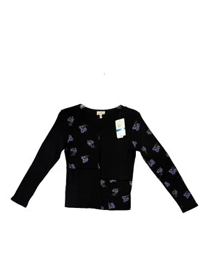 Camisa Autoestima Niña Talla XL-16 Negra Púrpura Rosas Manga Larga Elastizada Tejido Calce Foto 1 de 4