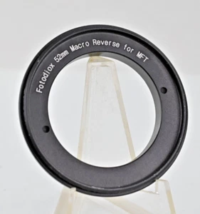 Fotodiox 52mm Filter Thread Macro Reverse Mount Adapter Ring for MFT Cameras - Picture 1 of 3