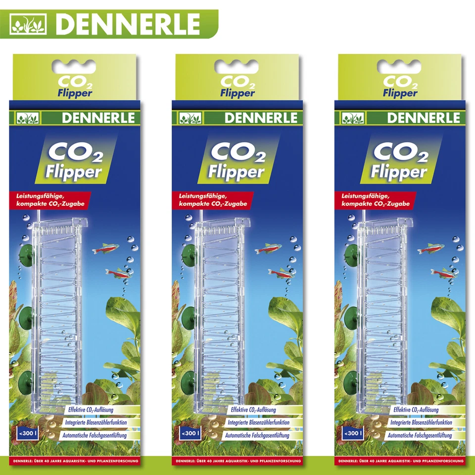 3 X DENNERLE CO₂-FLIPPER Pour Aquariums D'Eau Douce - Photo 1/1