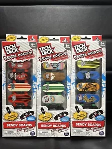 3 Tech Deck Bendy Boards Rubberized Fingerboards 15 Pack - Picture 1 of 1