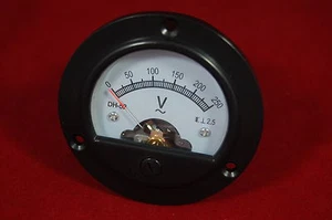 1PC AC 0-250V Round Analog Voltmeter Voltage Panel Meter Dia. 66.4mm DH52 - Picture 1 of 3