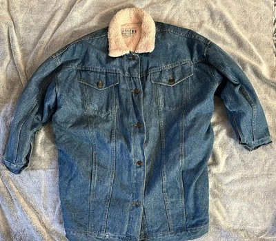 Vintage Club Sportif De Paris Sherpa Lined Denim Jacket M - Image 1 of 4