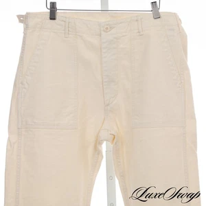 LNWOT #1 MENSWEAR orSlow Made in Japan Vanilla Dobby Officers Chino Pants L #3 - Picture 1 of 7