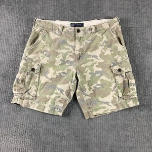 American Eagle pantaloncino uomo 38 verde mimetico 10" pantaloncini cargo utility militare - Foto 1 di 14