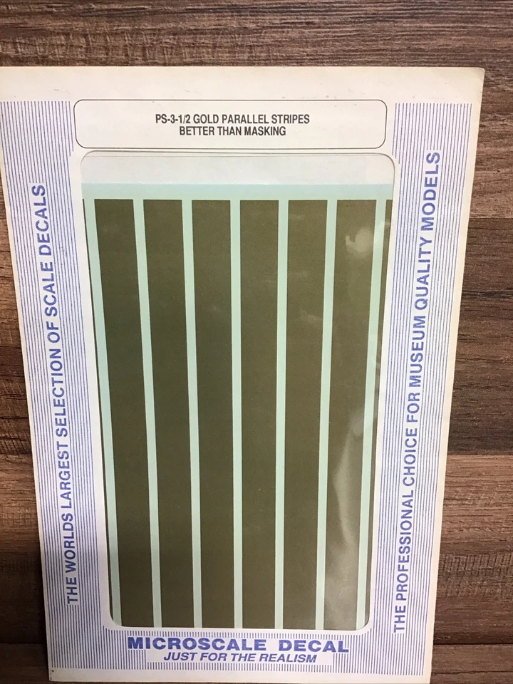 Microscale Decals Parallel Stripes PS-3: 1/2” Gold Stripes New - Image 1 of 1