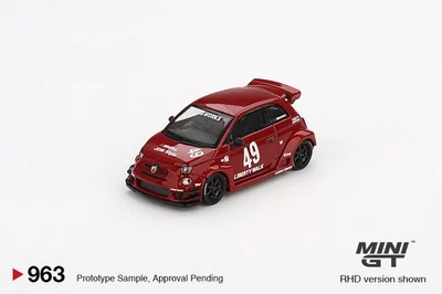 Mini GT #963 LB-WORKS x Abas Works ABARTH 595 rojo modelo de coche RHD Foto 1 de 3