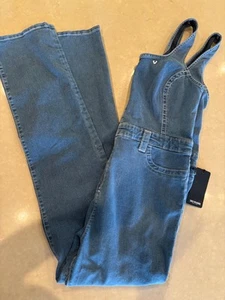 TRUE RELIGION WOMENS DENIM JUMPSUIT SIZE XL - Picture 1 of 6