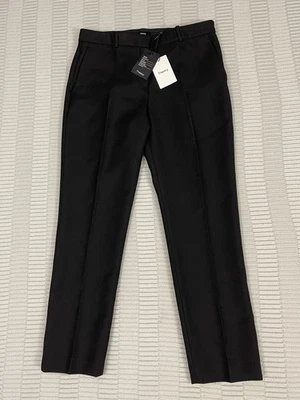 Pantalones ajustados de lana Theory Testra negros Bond de longitud completa 0: talla 10 nuevos con etiquetas Foto 1 de 4