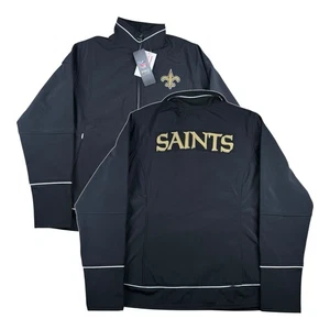 New Orleans Saints Sequin Spellout Full Zip NFL Pro Line Jacket Womens Sz S NWT - Picture 1 of 15