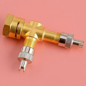 1x 3-Way Valve Stem Port TPMS Tee Adapter Tire Pressure Gauge Connector Get - Picture 1 of 6