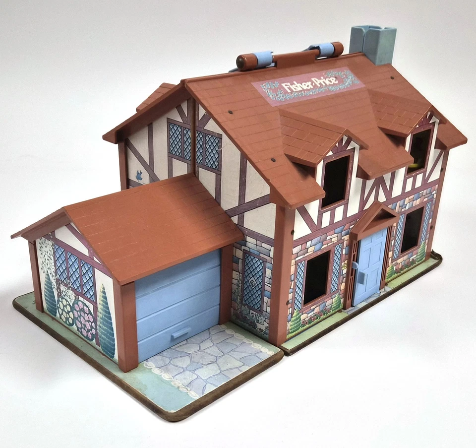 Vintage Fisher-Price Play Familie Haus No. 952 – Früh Holz Basis – Guter Zustand - Bild 1 von 4